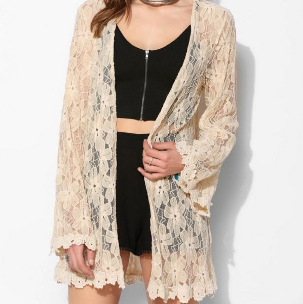 Love sadie lace bell sleeved cardigan